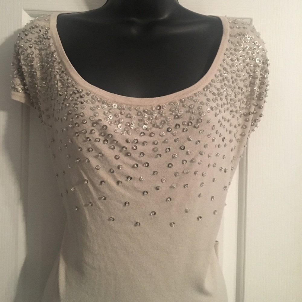 WHBM gorgeous blouse with sequins